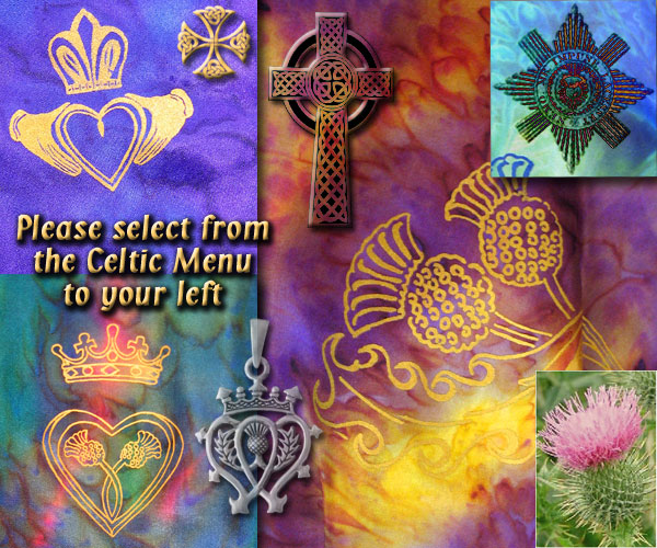 Celtic design, painted Scarves and Shawls