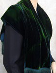 Deep pile velvet fringed shawls