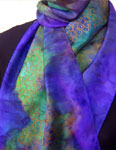 Long Silk Scarves featuring Vineyard Art designs