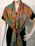 Long Silk Shawls featuring Vineyard Art designs